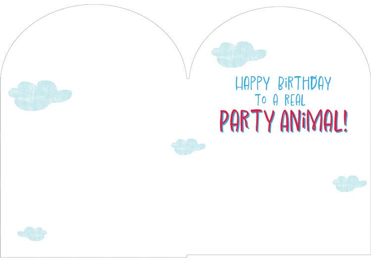 Birthday Hot Air Balloon Foil Card