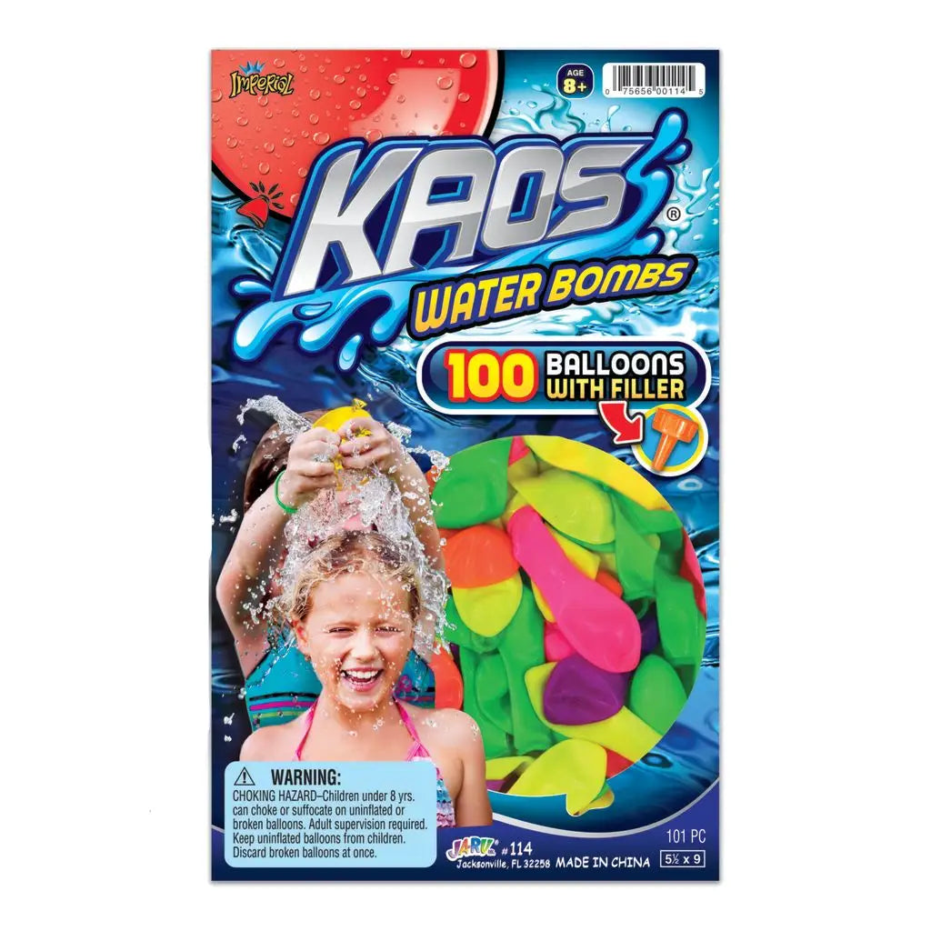 Water Bomb Balloon 100 Pack with Filler