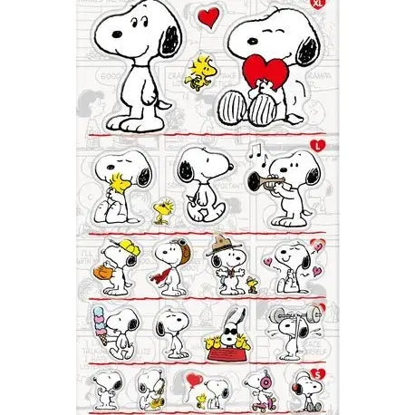 Peanuts Snoopy 5 Sizes Jelly Coating Stickers