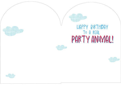 Birthday Hot Air Balloon Foil Card