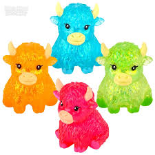 3" GLITTER SUGAR HIGHLAND COW