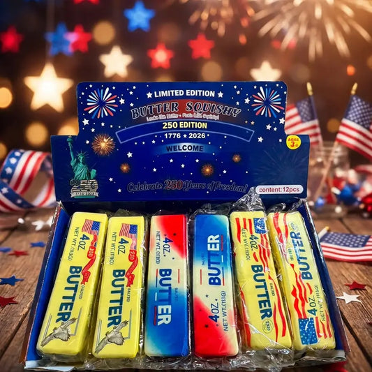 4th of July Butter Squishy USA Theme Stress Relief Toy Set