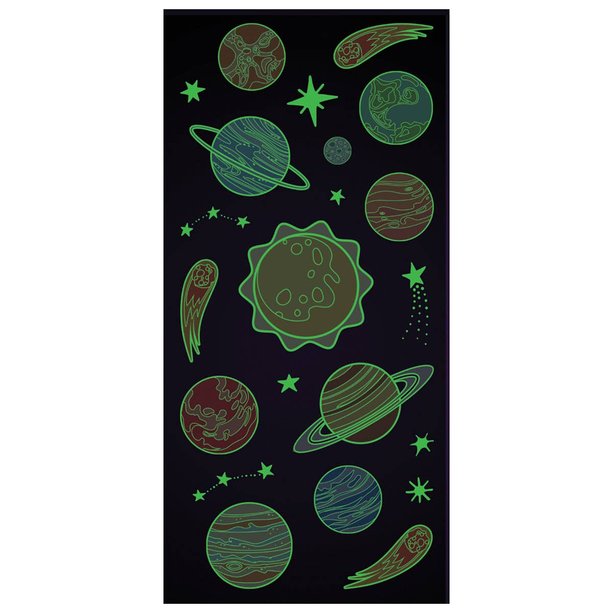 Glow In The Dark Stickers - Solar System Planets