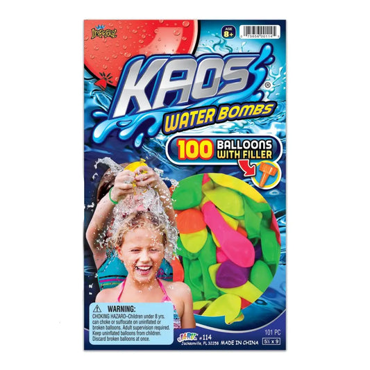 Water Bomb Balloon 100 Pack with Filler