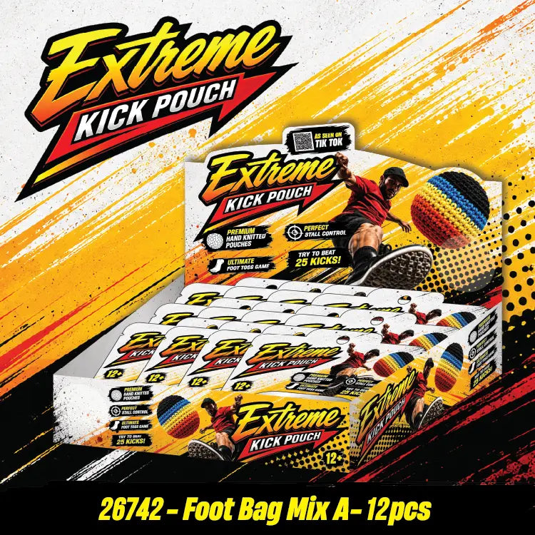 Extreme Retro Hand-Knitted Kick Pouch Footbag