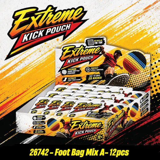Extreme Retro Hand-Knitted Kick Pouch Footbag
