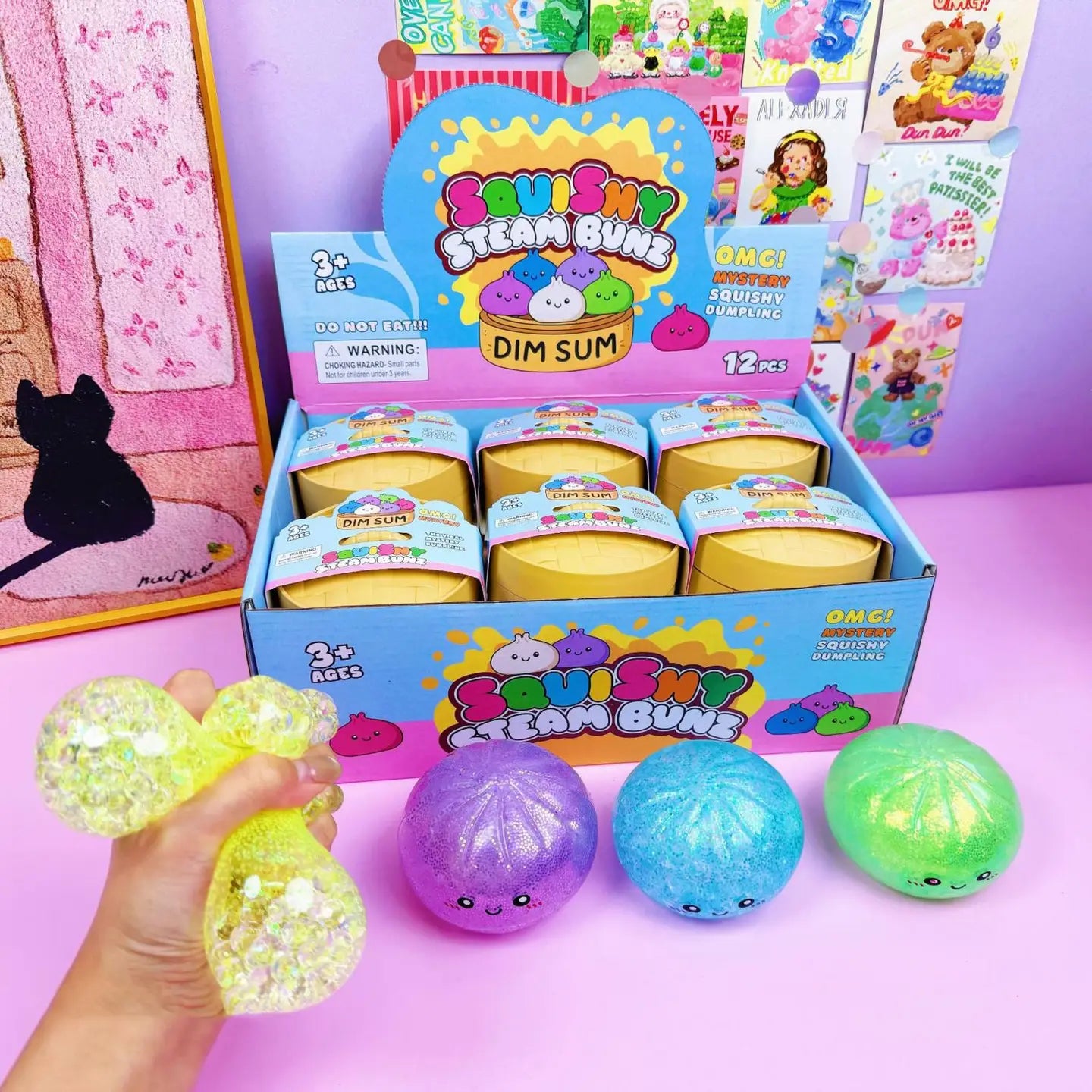 Glitter Bead Dumpling Shape Squishy Stress Relief Toy – Learning ...