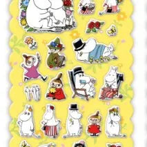 Moomin Marshmallow Puffy Stickers – Removable 3D Kawaii_Yellow