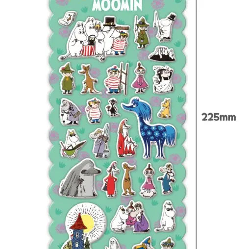 Moomin Marshmallow Puffy Stickers – Removable 3D Kawaii_Mint Village