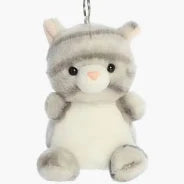 4" Silver Kitty Clip-On