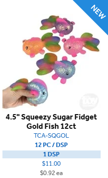 4.5" Squeezy Sugar Fidget Goldfish