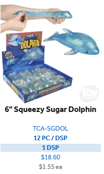 6" Squeezy Sugar Dolphin