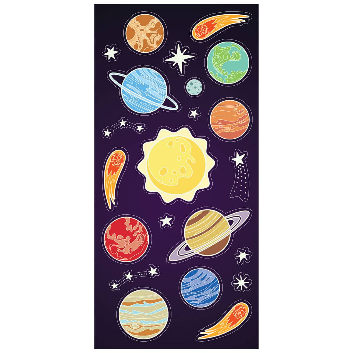 Glow In The Dark Stickers - Solar System Planets