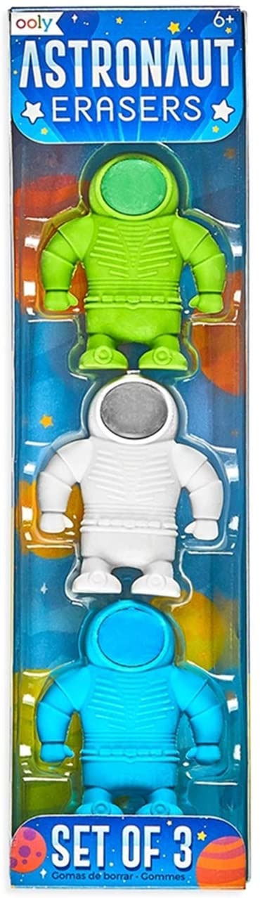 Astronaut Erasers Set of 3