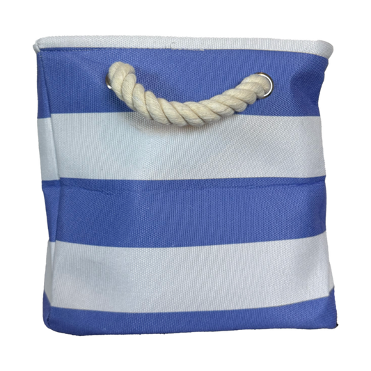 Striped Canvas Tote Blue-1