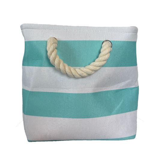 Striped Canvas Tote Green-1